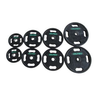 Диск обрезиненный с хватами 20 кг OKPRO OK2009E
