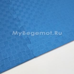 Мягкий пол, коврики-пазлы 100х100x1 см, синий