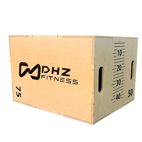 Универсальный PLYO BOX разборный с разметкой шкалы наклона, фанера, DHZ, 3 в 1, 50-60-75см