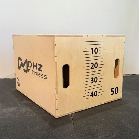 Универсальный PLYO BOX разборный с разметкой шкалы наклона, фанера, DHZ, 3 в 1, 50-60-75см