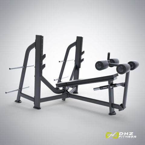 E-7041 Скамья-стойка для жима под углом вниз (Olympic Decline Bench)