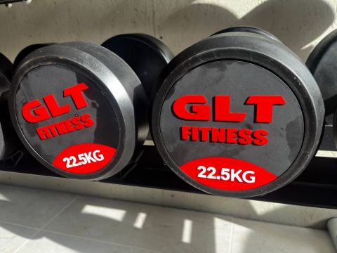 Набор из 20 гантелей GLT обрезиненных 2,5-25 кг (общий вес 275 кг)