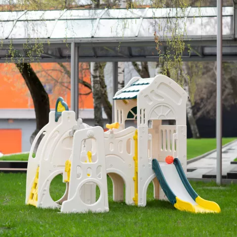 Игровой комплекс с горкой UNIX Kids Playhouse