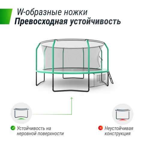 Батут Unix line 14 ft Supreme Game (зеленый)